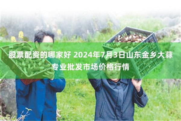 股票配资的哪家好 2024年7月3日山东金乡大蒜专业批发市场价格行情