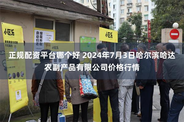 正规配资平台哪个好 2024年7月3日哈尔滨哈达农副产品有限公司价格行情