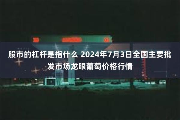 股市的杠杆是指什么 2024年7月3日全国主要批发市场龙眼葡萄价格行情