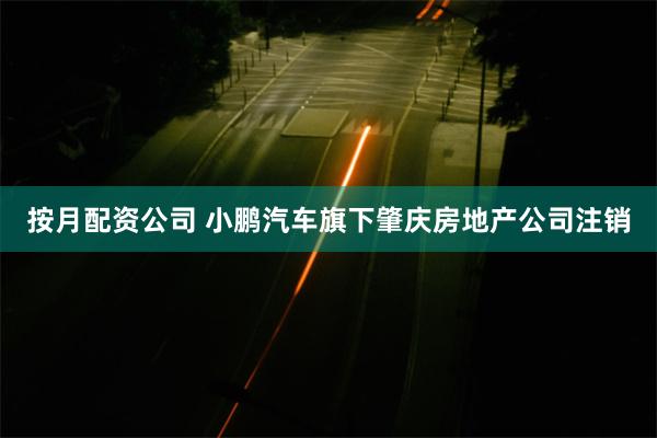 按月配资公司 小鹏汽车旗下肇庆房地产公司注销