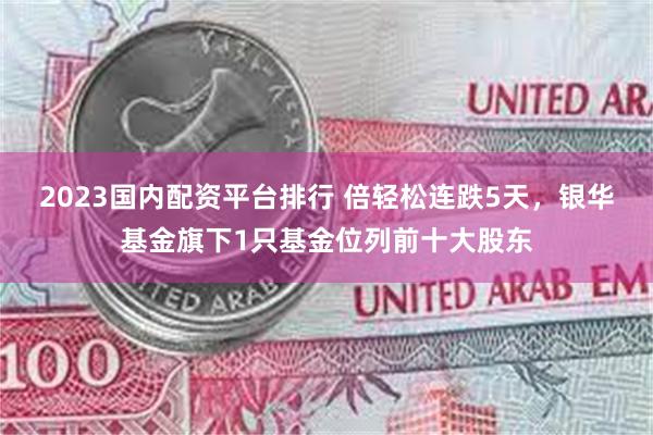 2023国内配资平台排行 倍轻松连跌5天，银华基金旗下1只基金位列前十大股东