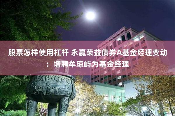 股票怎样使用杠杆 永赢荣益债券A基金经理变动：增聘牟琼屿为基金经理